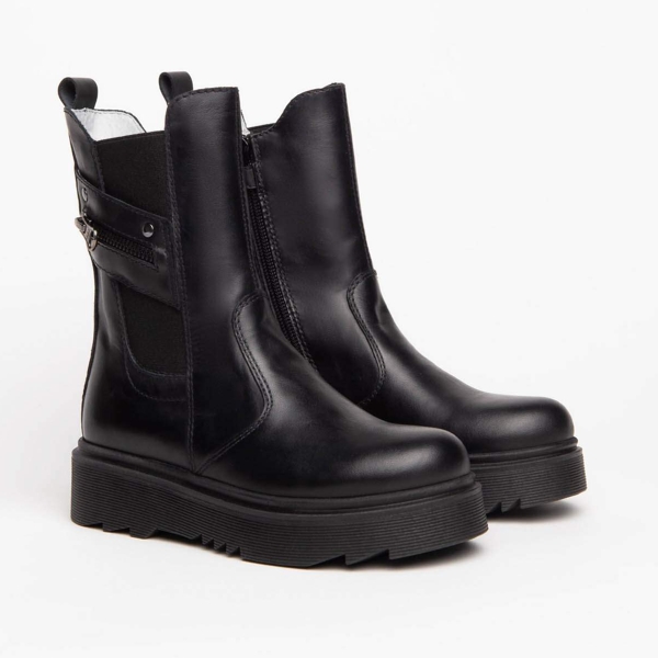 stivaletti nero giardini teens I132142F nero2