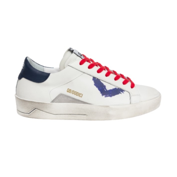 4b12 lake sneakers uomo u331 white black blu print